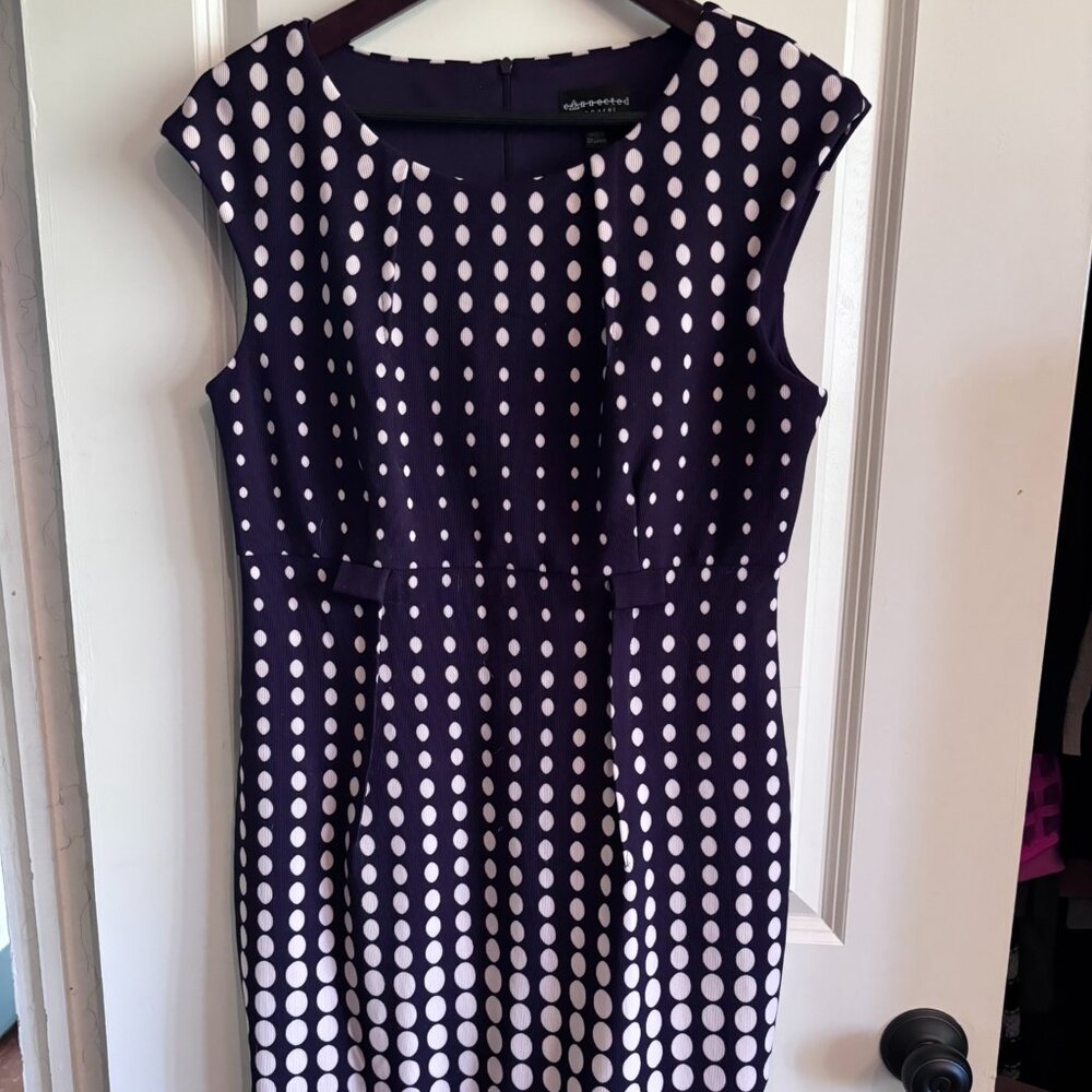 Connected Apparel polka dot shift dress